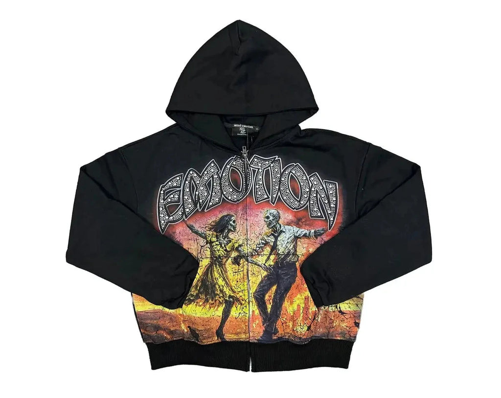 Mixed Emotional Last Dance Rhinestone Hoodie