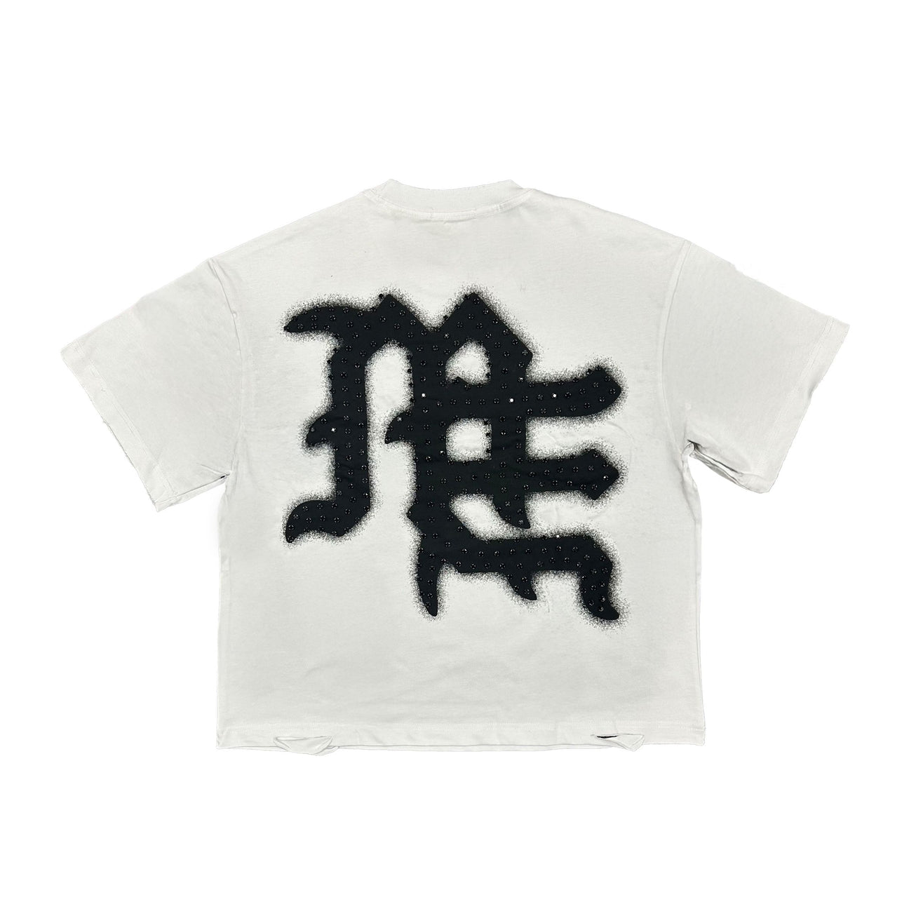 Mixed Emotion Black ‘End’ Rhinestone Tee