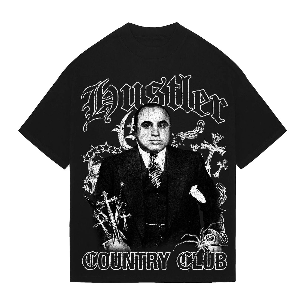 HUSTLERS COUNTRY CLUB
MOB WEB TEE