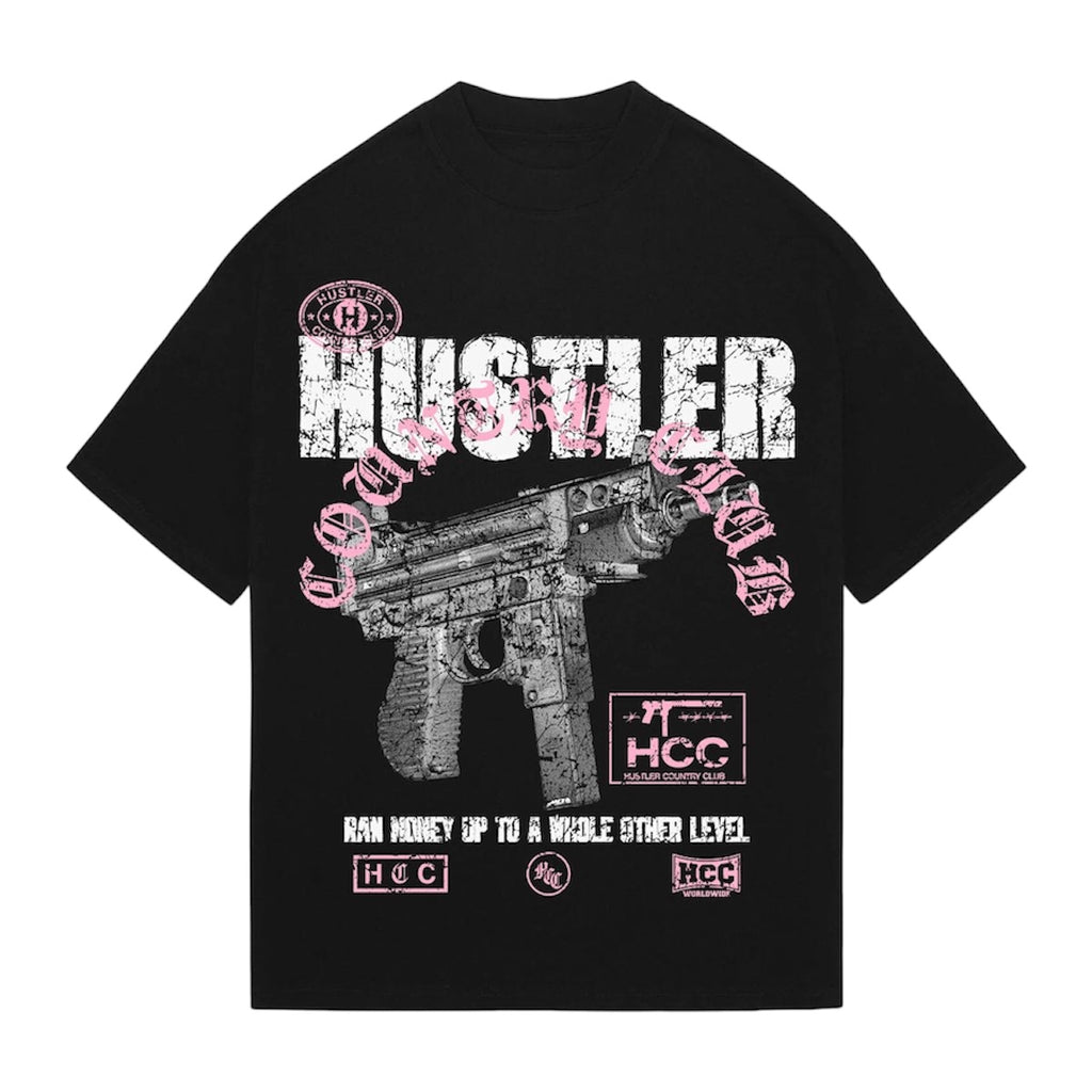 HUSTLERS COUNTRY CLUB
PINK UZI CHAOS TEE