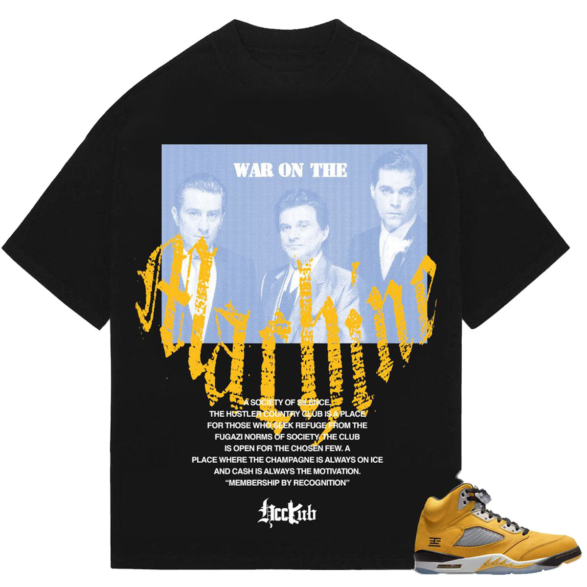 HUSTLERS COUNTRY CLUB
WAR ON THE MACHINE TEE
