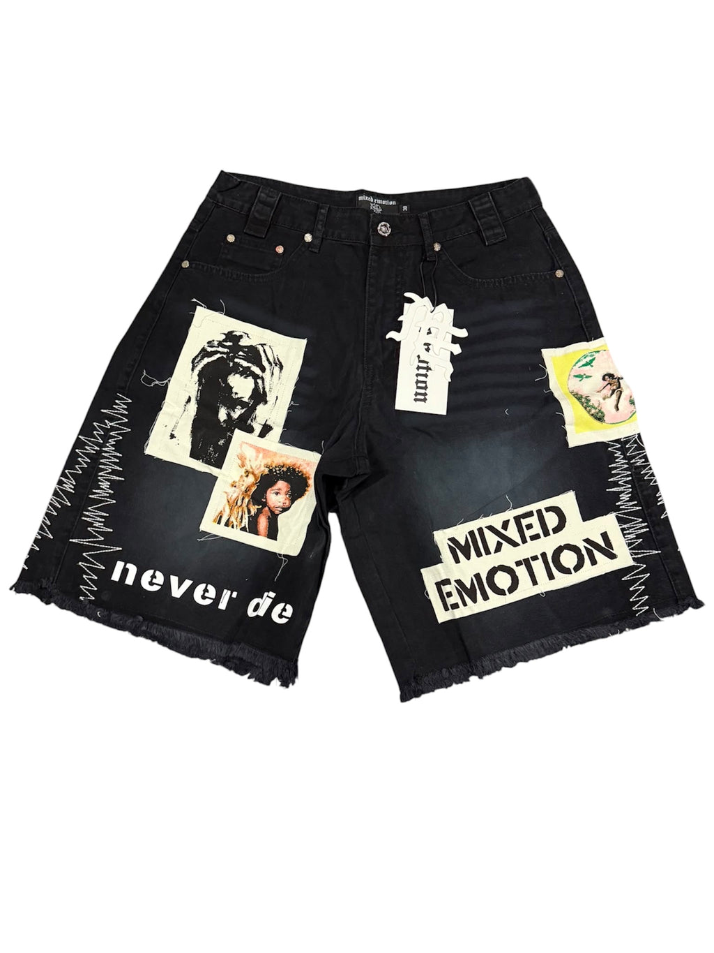 MIXED EMOTION Black “Chaos” Carpenter Shorts