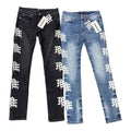 MIXED EMOTION Monogram Print Denim